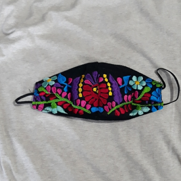 Mexican Embroidered Face Mask - Picture 3 of 5